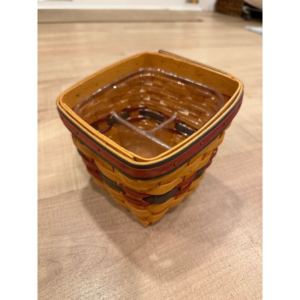 Vintage Longaberger Woven Basket with Plastic Liner 1998